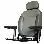 Seat, Pan w/ Reclining Captain Back, 16" W x 16" D
